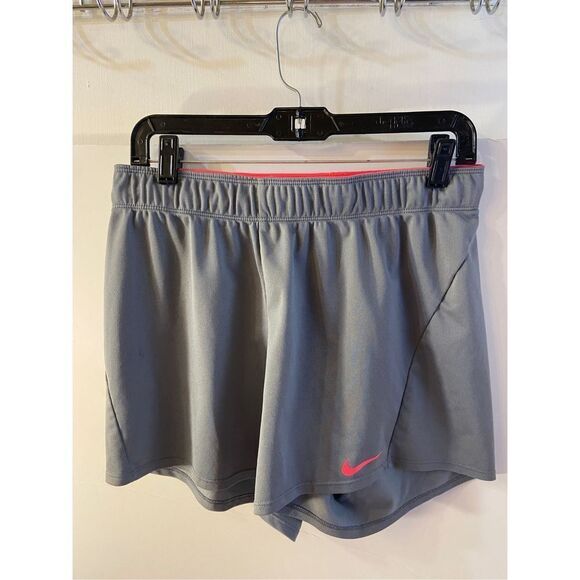 Nike gray shorts medium M pink swoosh rn#56323 - Picture 1 of 5